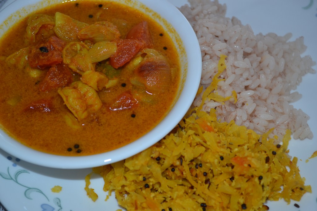 Shrimp coconut curry