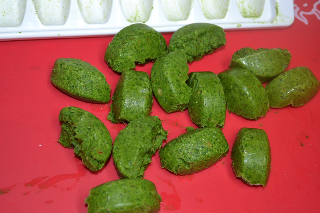 Storing ground mint and&nbsp;cilantro