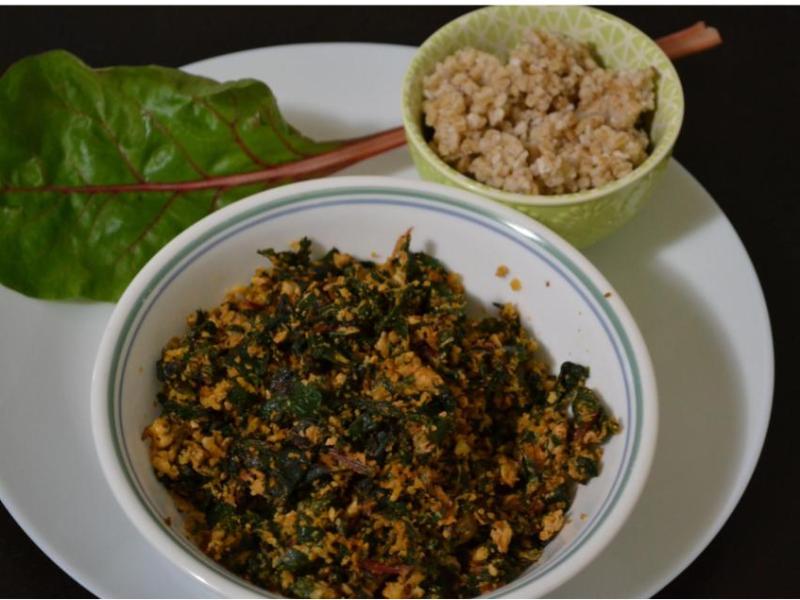 Swiss Chard With Egg&nbsp;Stir-Fry