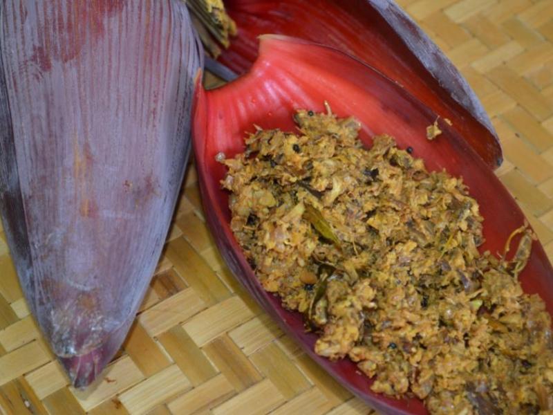 Banana Flower (Vazhaipoo) Poriyal/Stir-fry