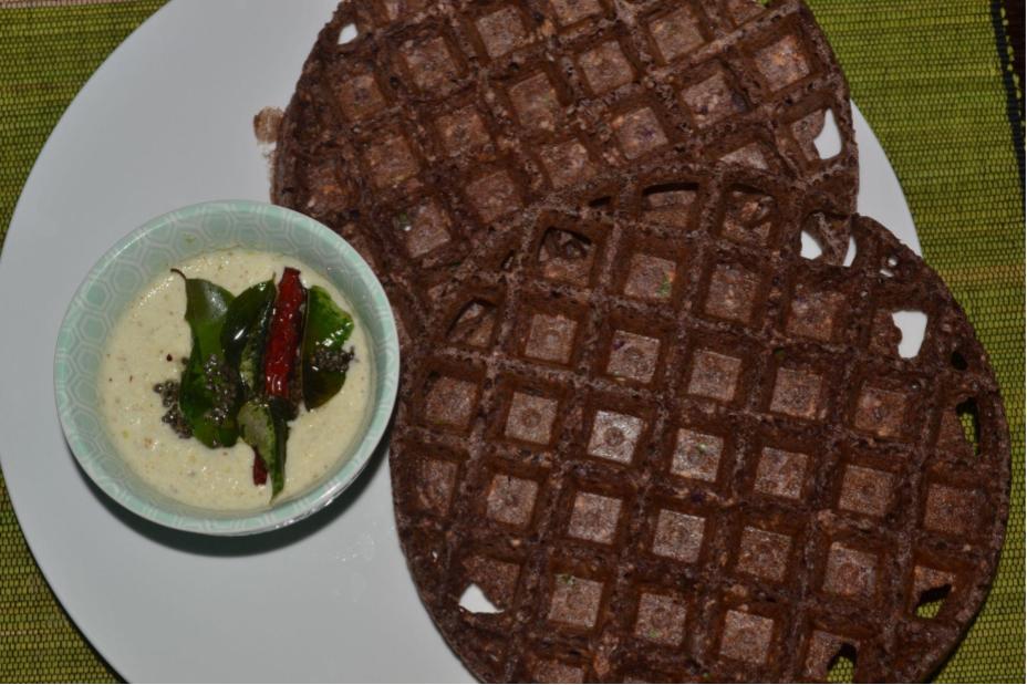 Savory Ragi Waffle